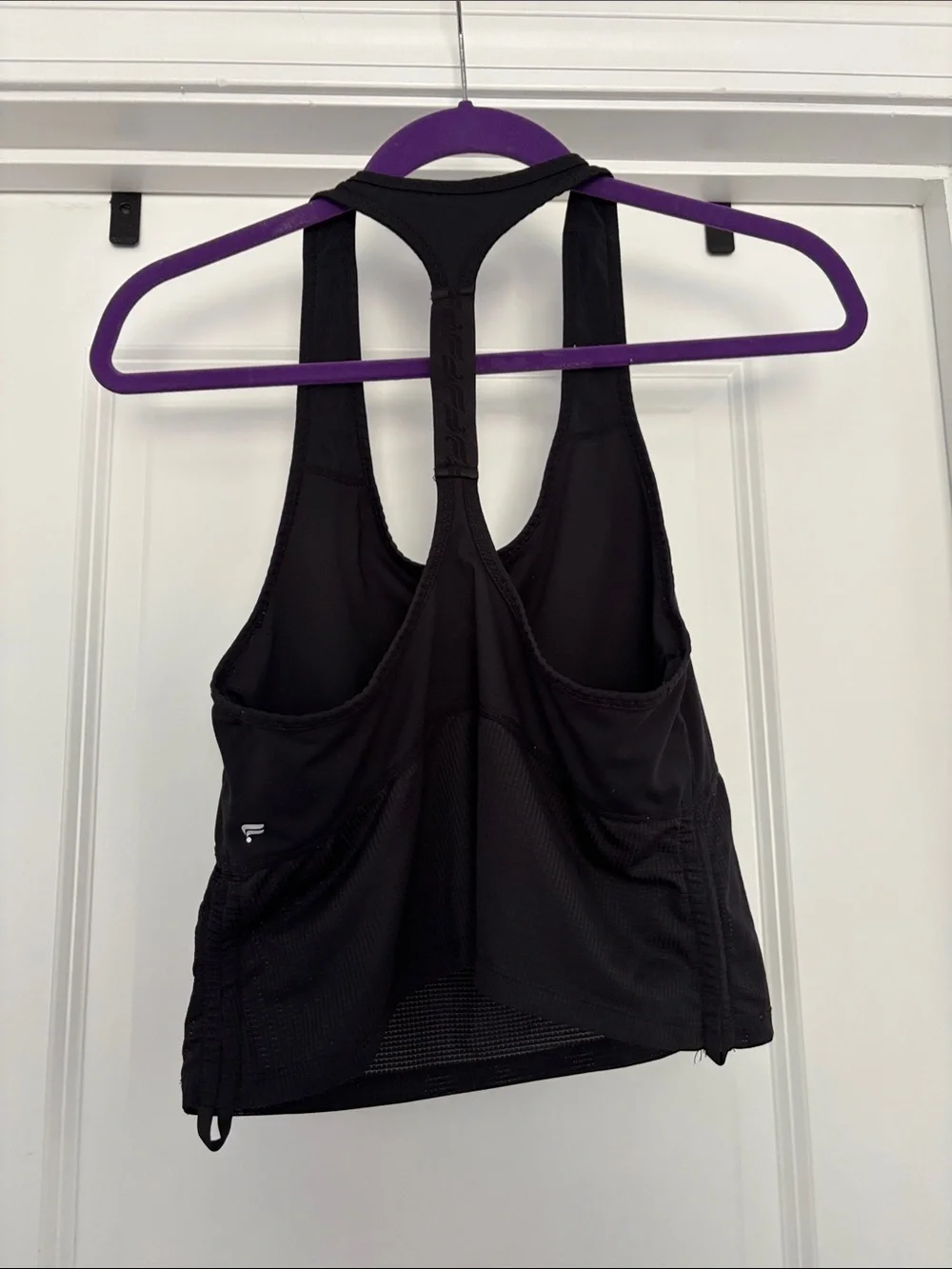 Fabletics Black Racerback Mesh Workout Tank - Picture 2 of 3